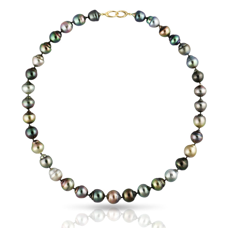 TAHITIAN PEARL STRAND - CIRCLED  45cm  - STNEYGCL0015